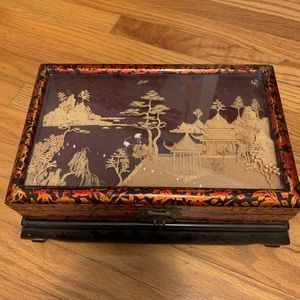 Hand-carved jewelry box